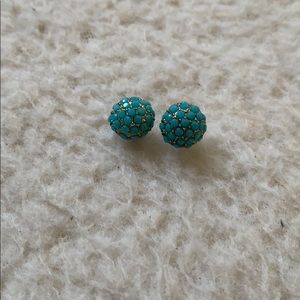 Blue stud earrings